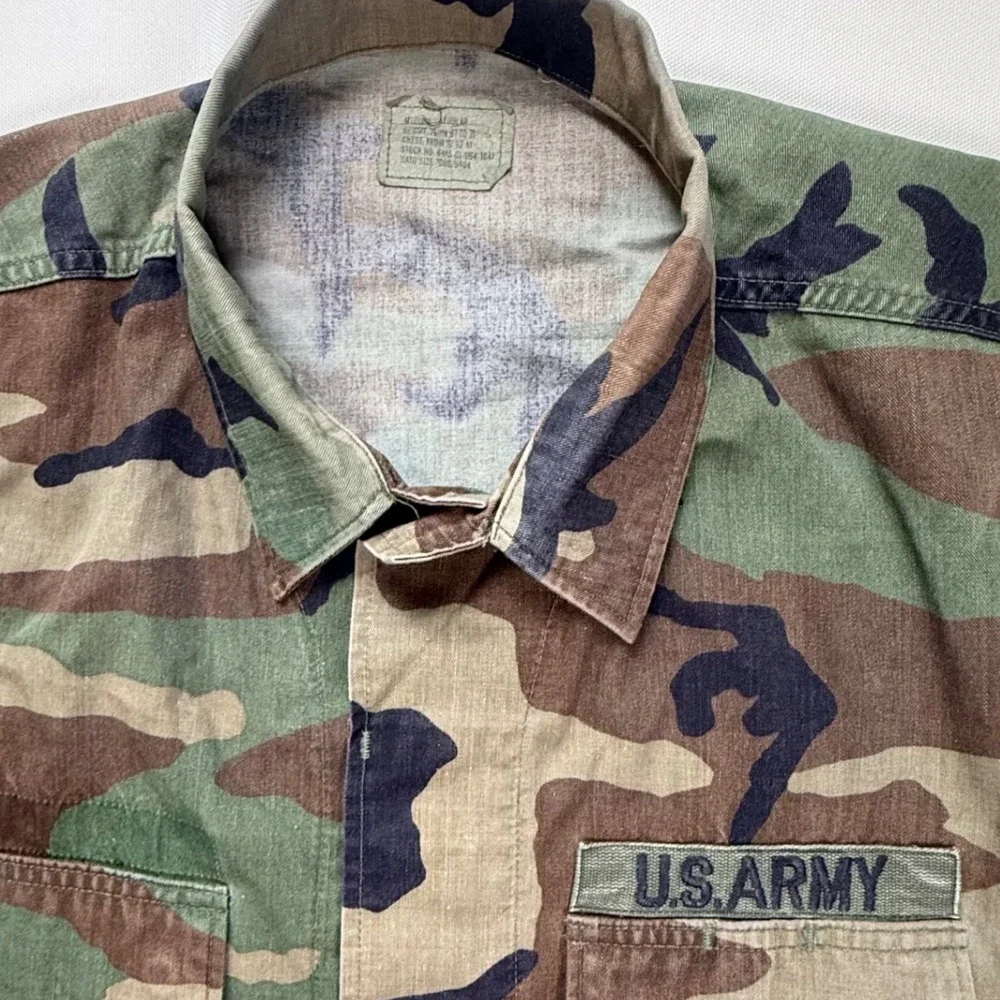 Vintage‎ US Army Woodland Camouflage Combat Vest Modified Medium Regular 80s 90s